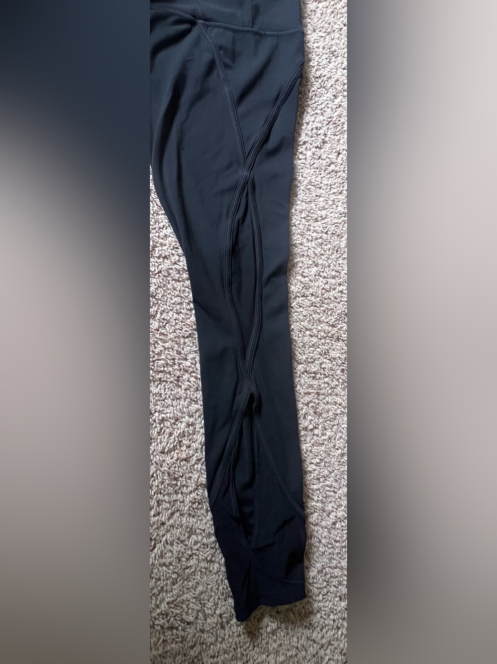Athleta Black leggings with side cutout